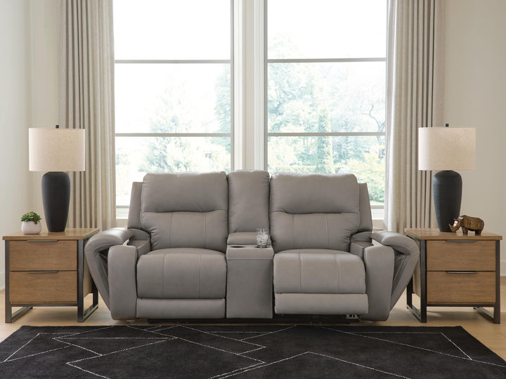 Real Moments Power Reclining Loveseat with Audio Seating - Ash (7)