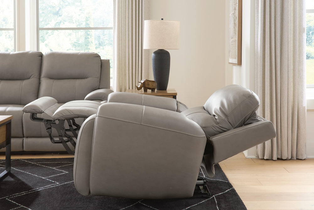 Real Moments Power Reclining Loveseat with Audio Seating - Ash (9)