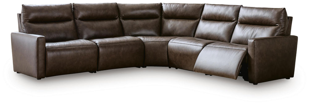 ModZ 5-Piece Power Reclining Sectional - Chocolate (1)