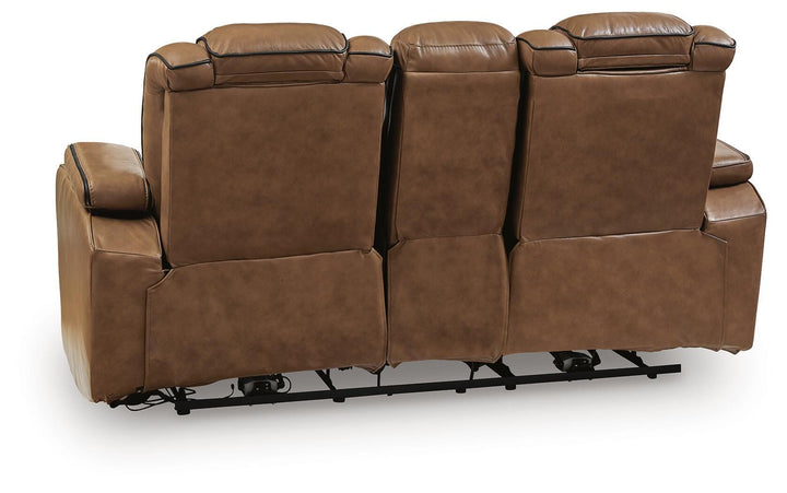 Gruaro Power Reclining Loveseat with Console - Amber (6)