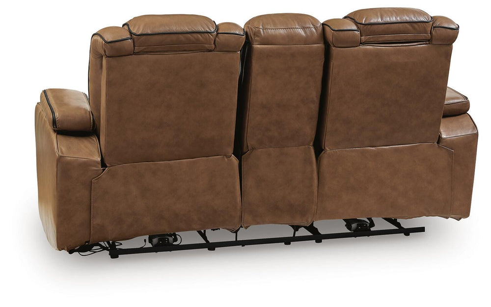 Gruaro Power Reclining Loveseat with Console - Amber (6)