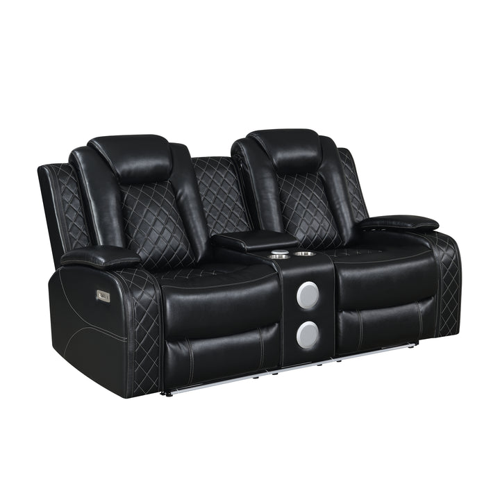 Orion Ii Console Loveseat W/ Pwr Fr &amp; Hr-Black