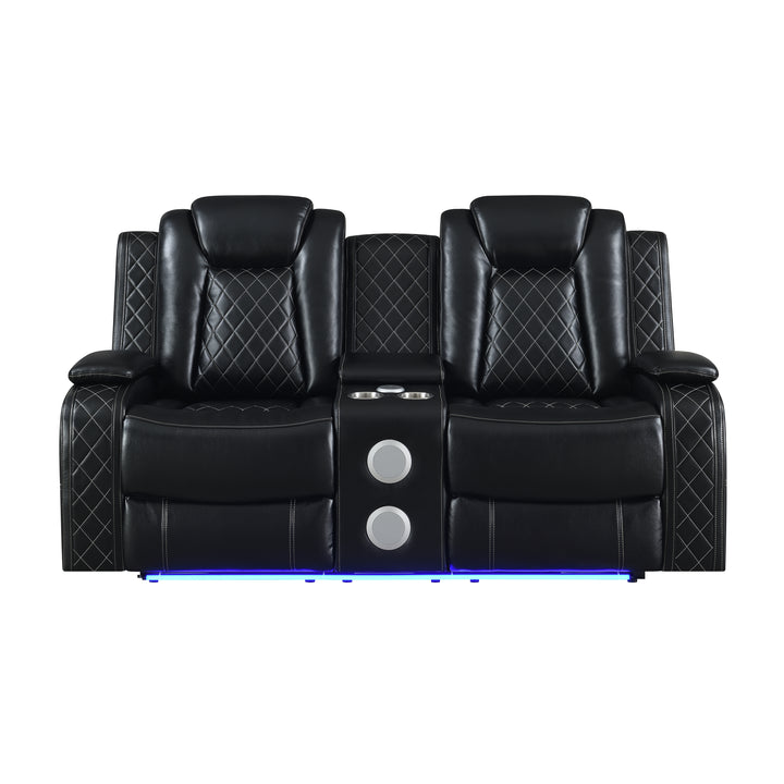 Orion Ii Console Loveseat W/ Pwr Fr &amp; Hr-Black
