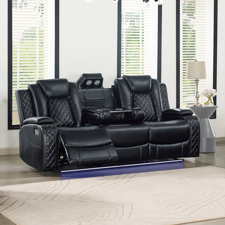 Orion Ii Sofa W/ Pwr Fr &amp; Hr-Black