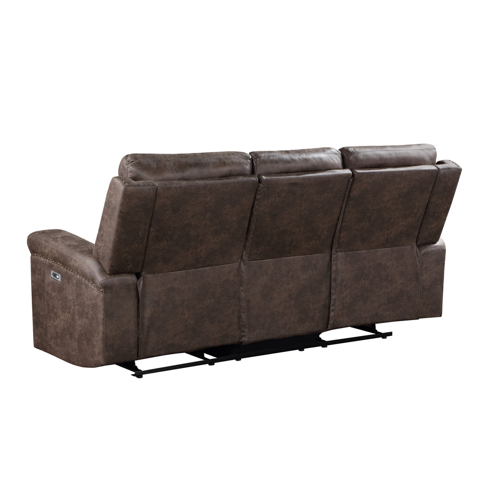 Quade Sofa W/pwr Fr-Mocha