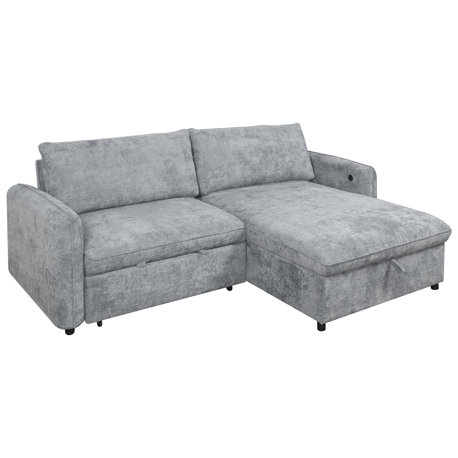 Finn Storage Chaise-Gray