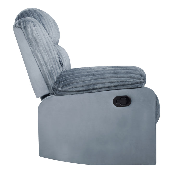 Willow Console Loveseat W/ Dual Recliners-Gray
