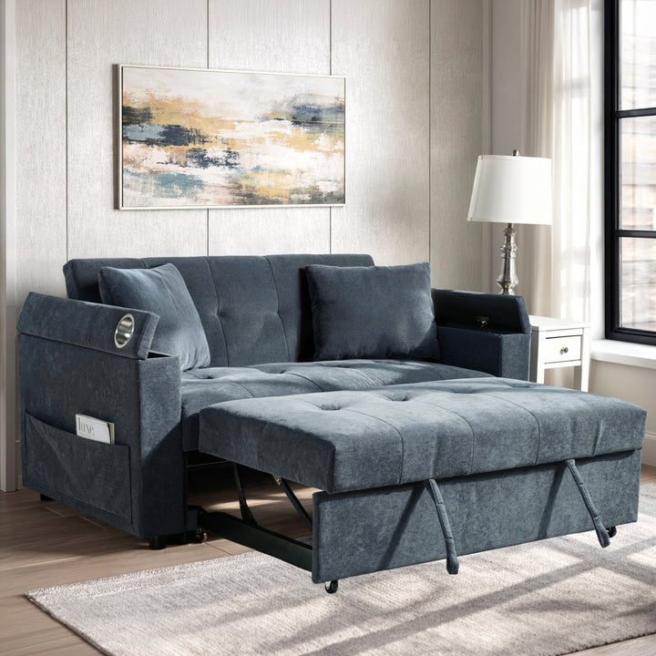 Selby Pop-Up Sleeper Sofa-Blue