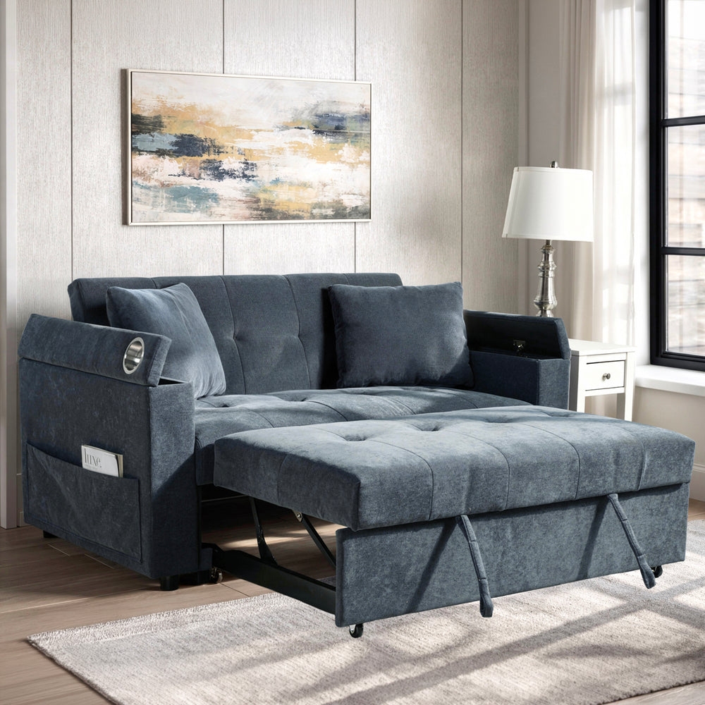Selby Pop-Up Sleeper Sofa-Blue