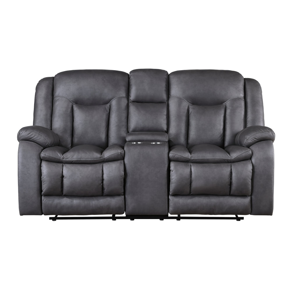 Morello  Console Loveseat W/pwr Fr-Gray