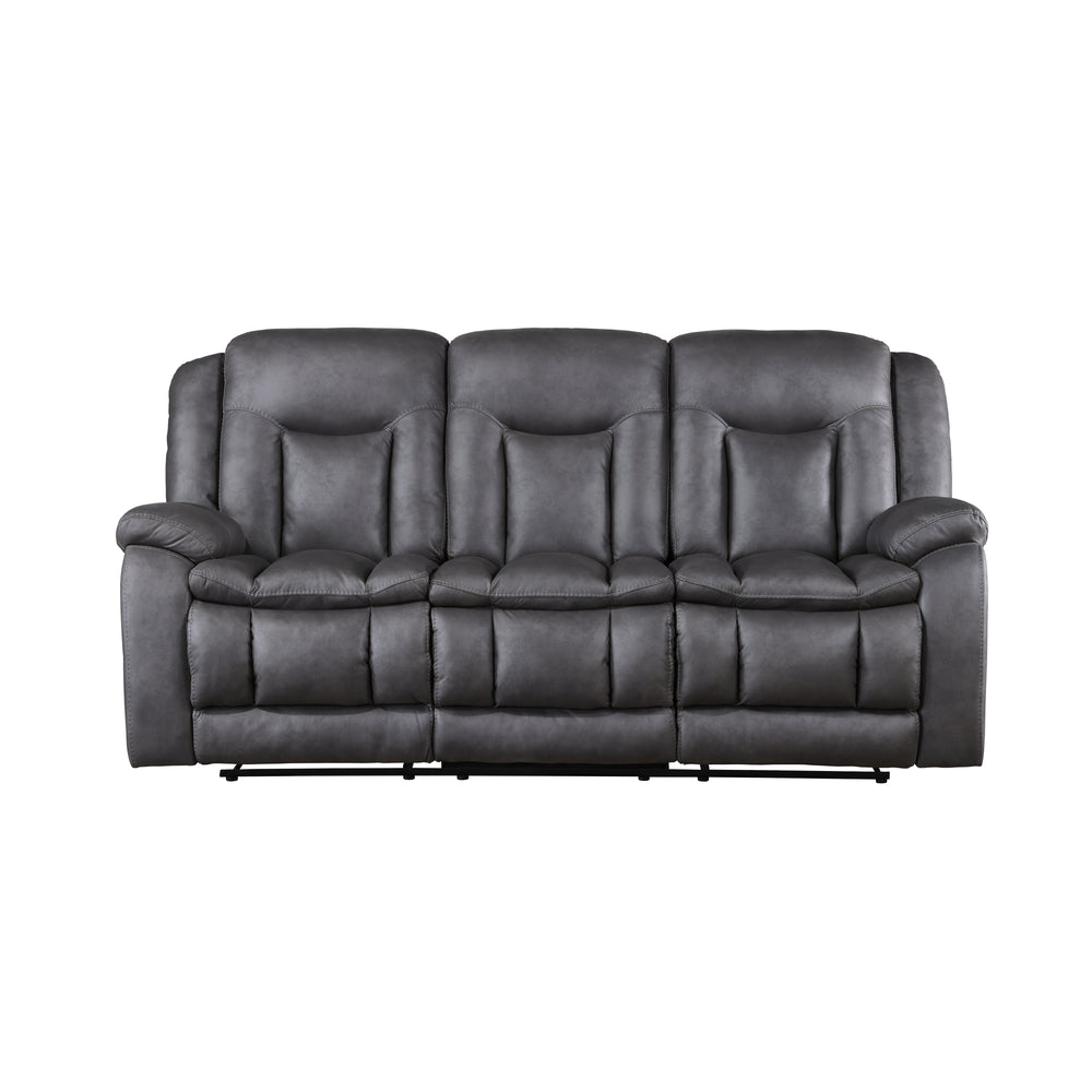 Morello  Sofa W/dual Recliner- Gray