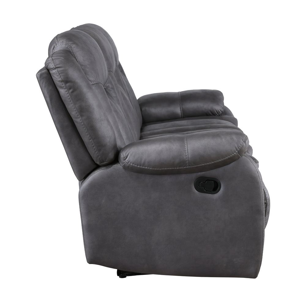 Morello  Sofa W/dual Recliner- Gray