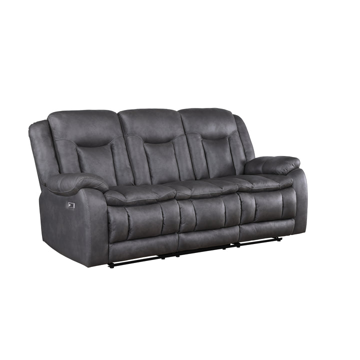 Morello  Sofa W/pwr Fr- Gray