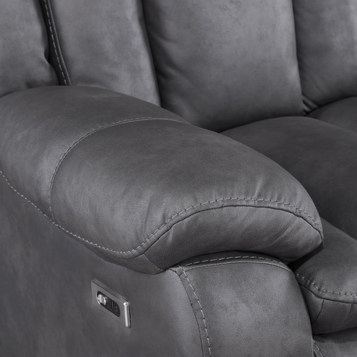 Morello  Sofa W/pwr Fr- Gray