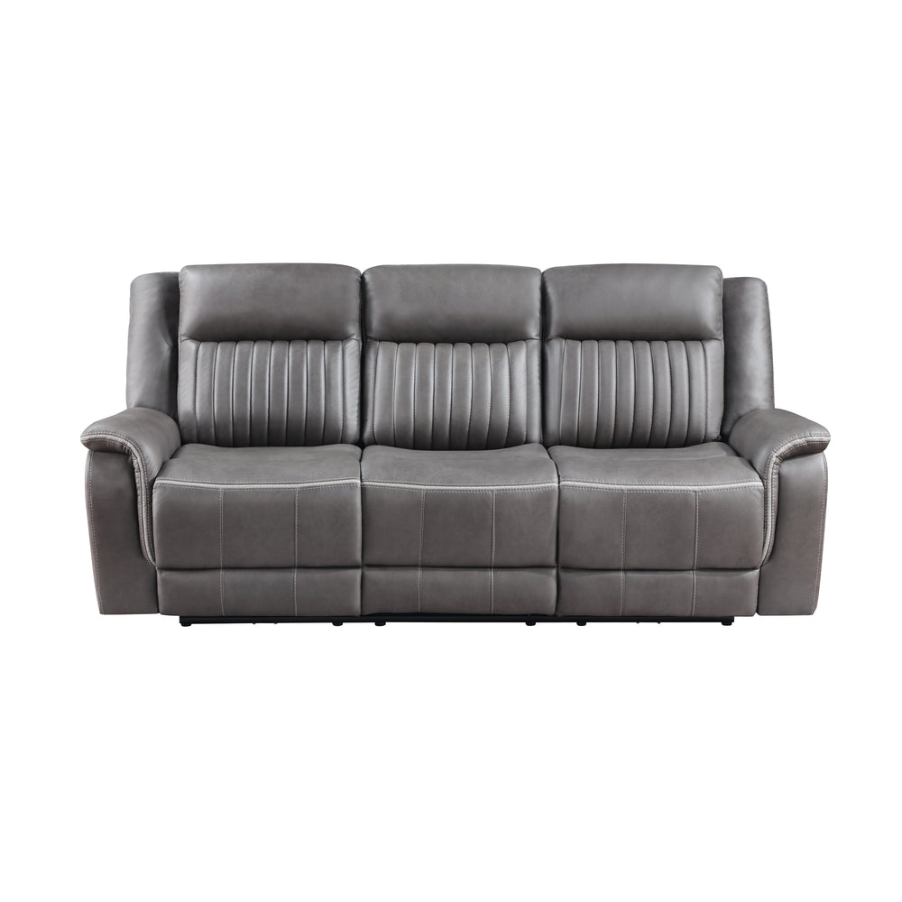 Enzo  Sofa W/dual Recliner- Gray