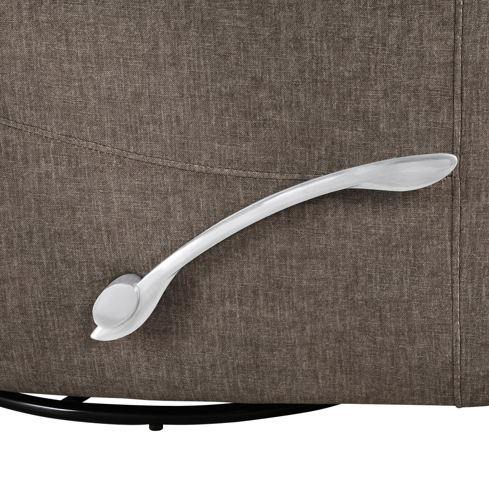 Takami Swivel Recliner-Chocolate Poly