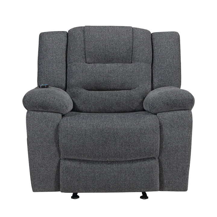 Redondo Glider Recliner W/heat, Massage, Pwr Fr -Dk Gray
