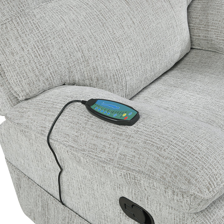 Chablis Glider Recliner W/heat &amp; Massage-Mist Gray