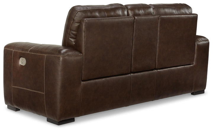 Alessandro Power Reclining Loveseat with Console - Walnut (6)