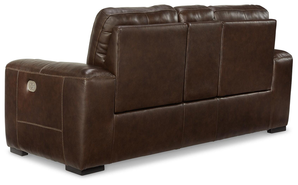 Alessandro Power Reclining Loveseat with Console - Walnut (6)