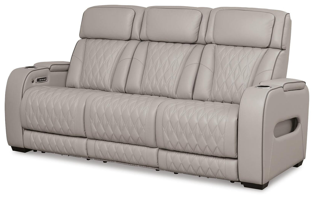 Boyington Power Reclining Sofa, Loveseat and Recliner - Gray (4)