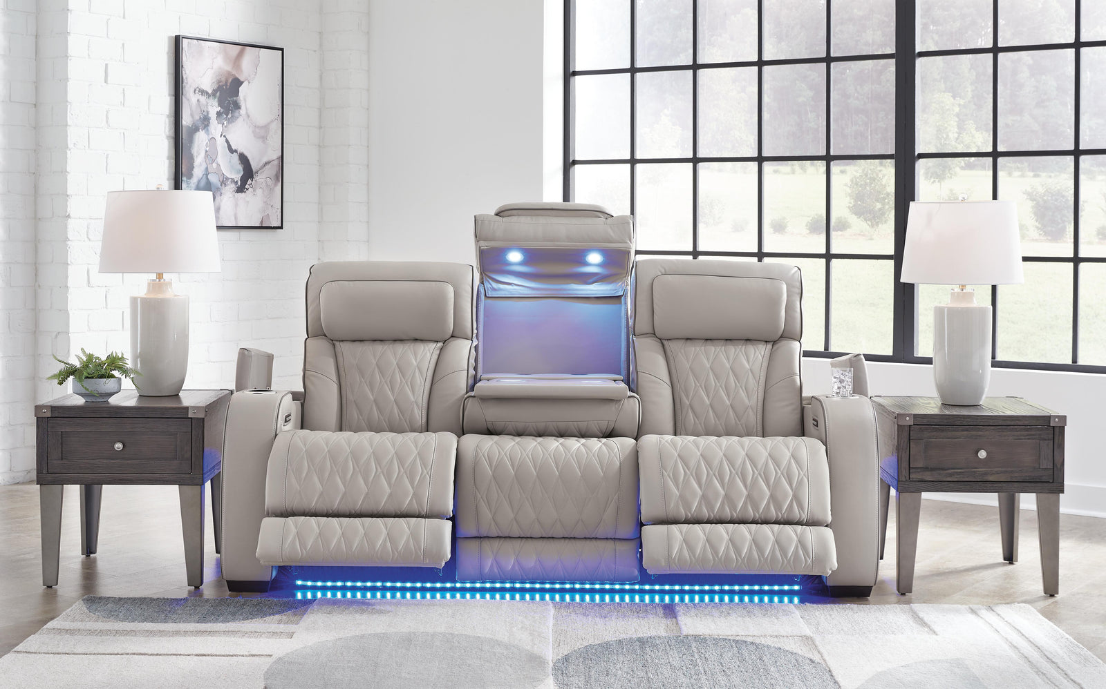 Boyington Power Reclining Sofa - Gray (8)
