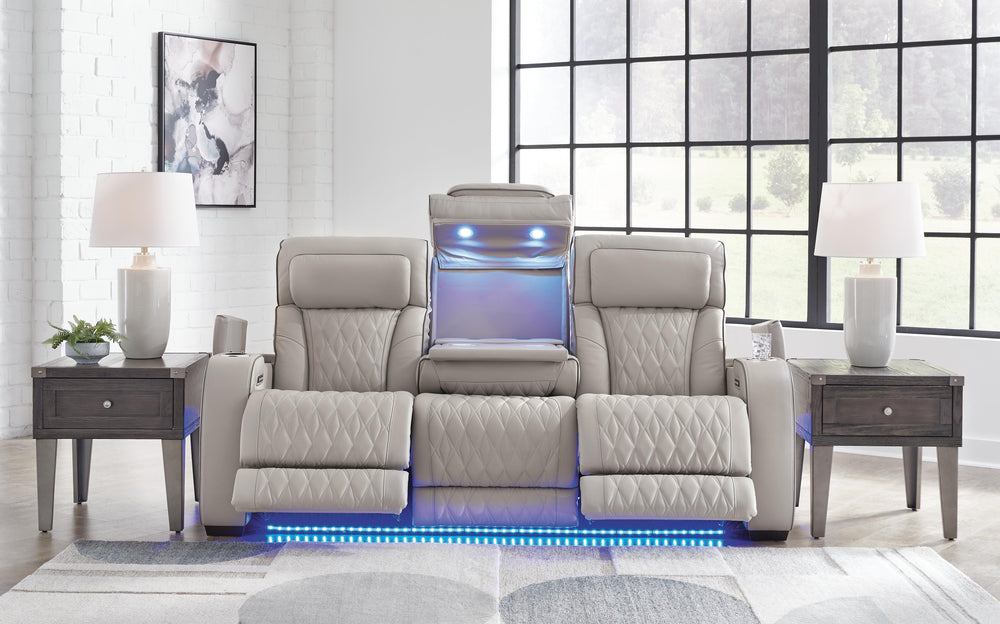 Boyington Power Reclining Sofa - Gray (8)