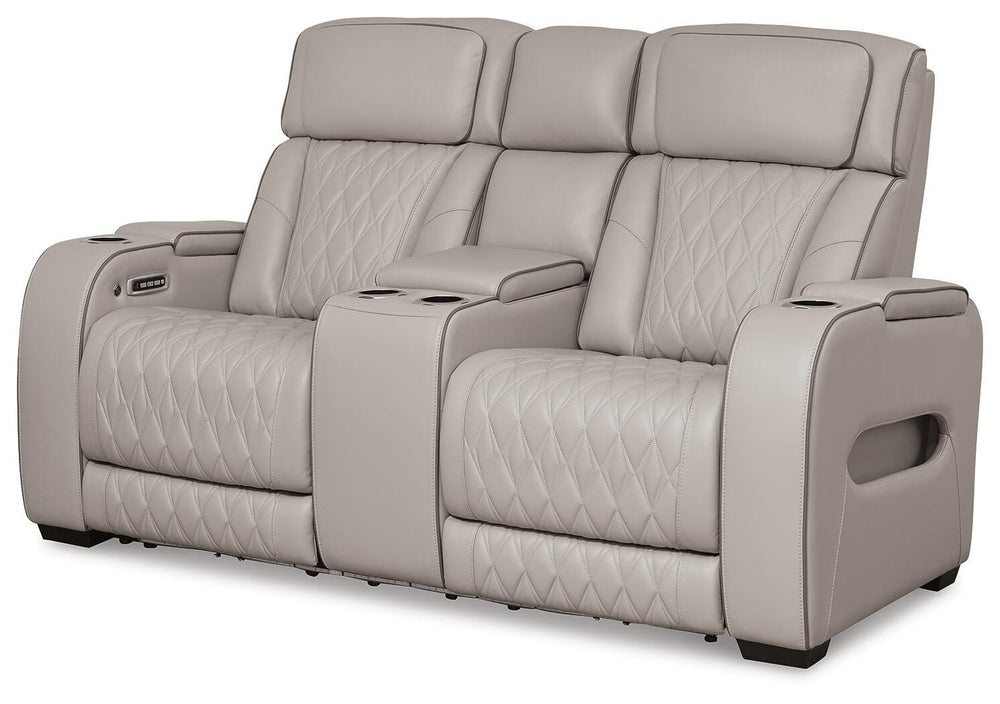 Boyington Power Reclining Sofa, Loveseat and Recliner - Gray (9)