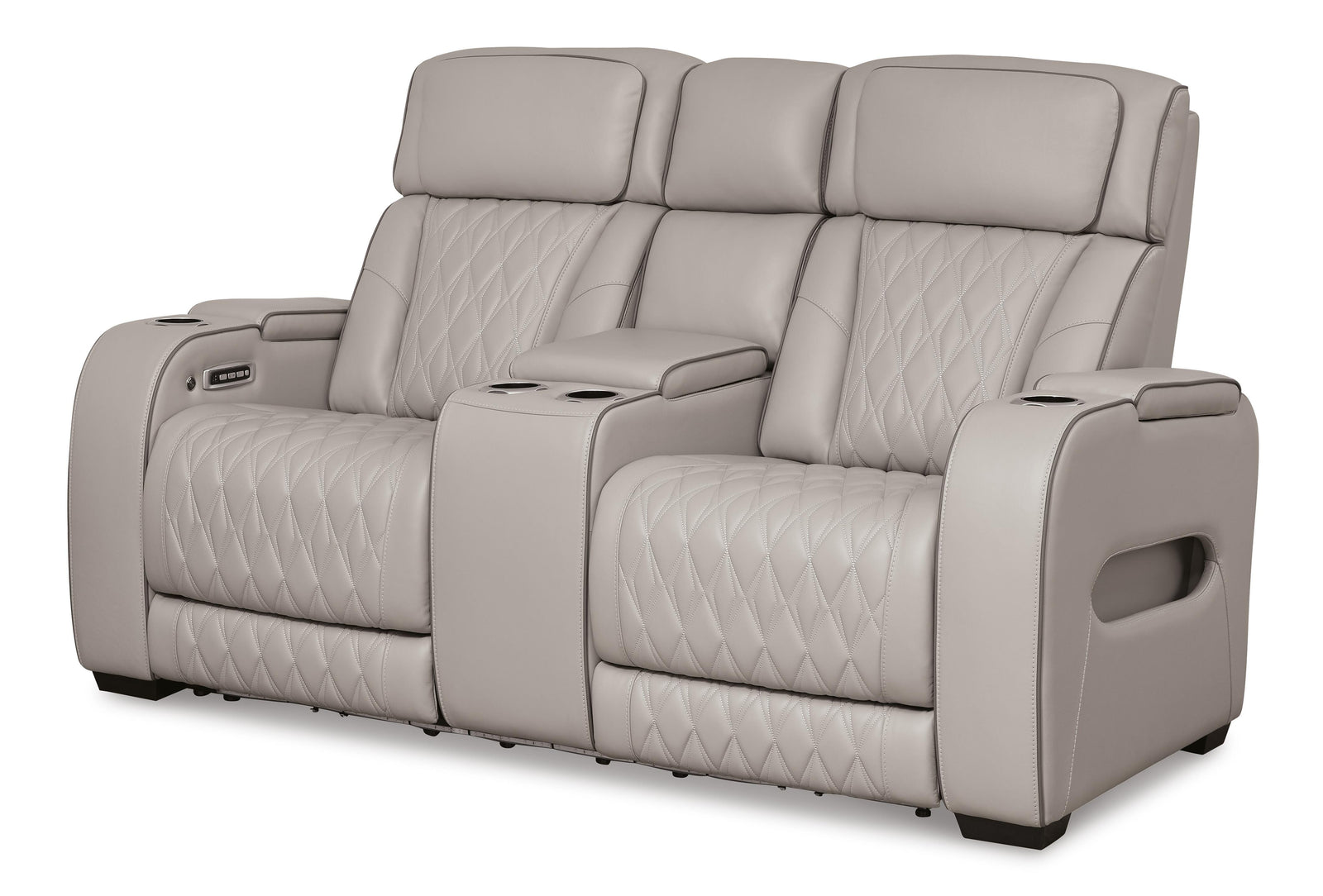 Boyington Power Reclining Loveseat with Console - Gray (1)