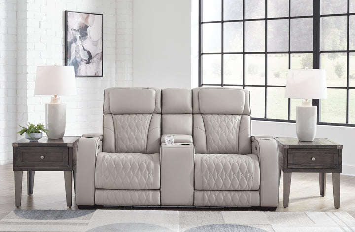 Boyington Power Reclining Loveseat with Console - Gray (2)