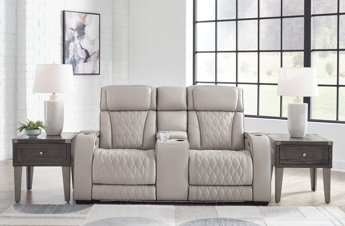 Boyington Power Reclining Loveseat with Console - Gray (2)
