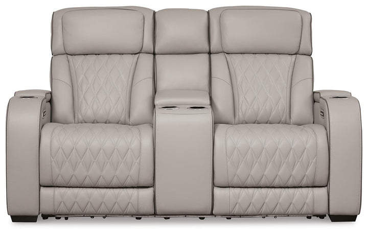 Boyington Power Reclining Sofa, Loveseat and Recliner - Gray (8)