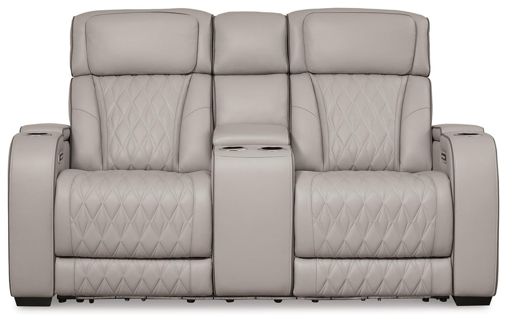 Boyington Power Reclining Sofa, Loveseat and Recliner - Gray (8)