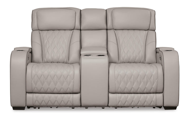Boyington Power Reclining Loveseat with Console - Gray (5)