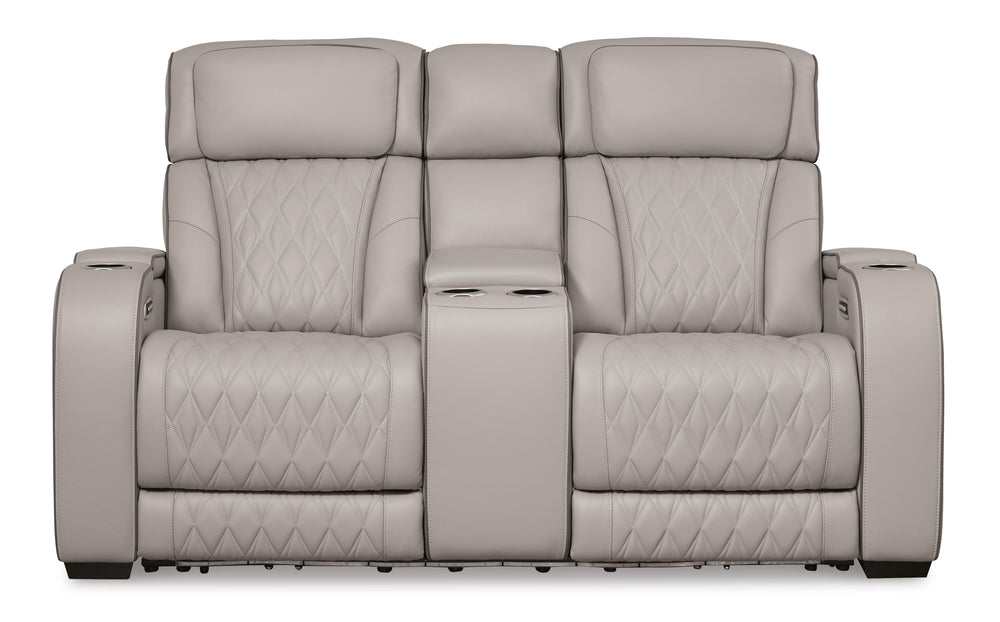 Boyington Power Reclining Loveseat with Console - Gray (5)
