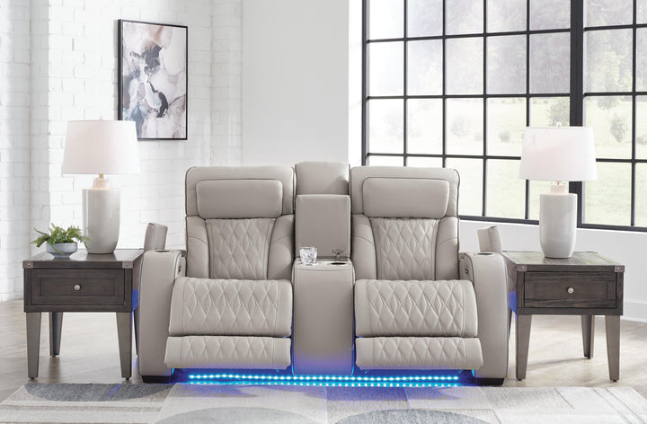 Boyington Power Reclining Loveseat with Console - Gray (8)