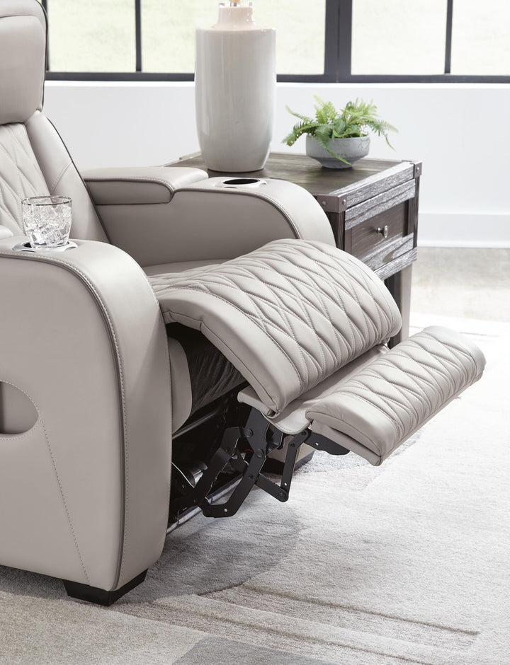 Boyington Power Reclining Sofa, Loveseat and Recliner - Gray (36)