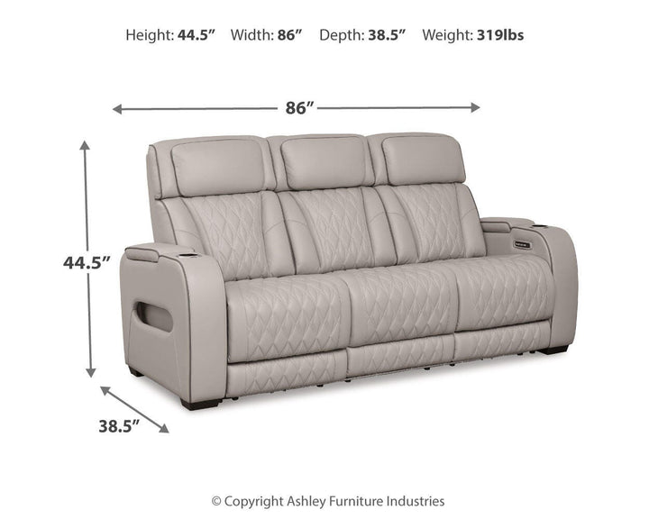 Boyington Power Reclining Sofa - Gray (4)