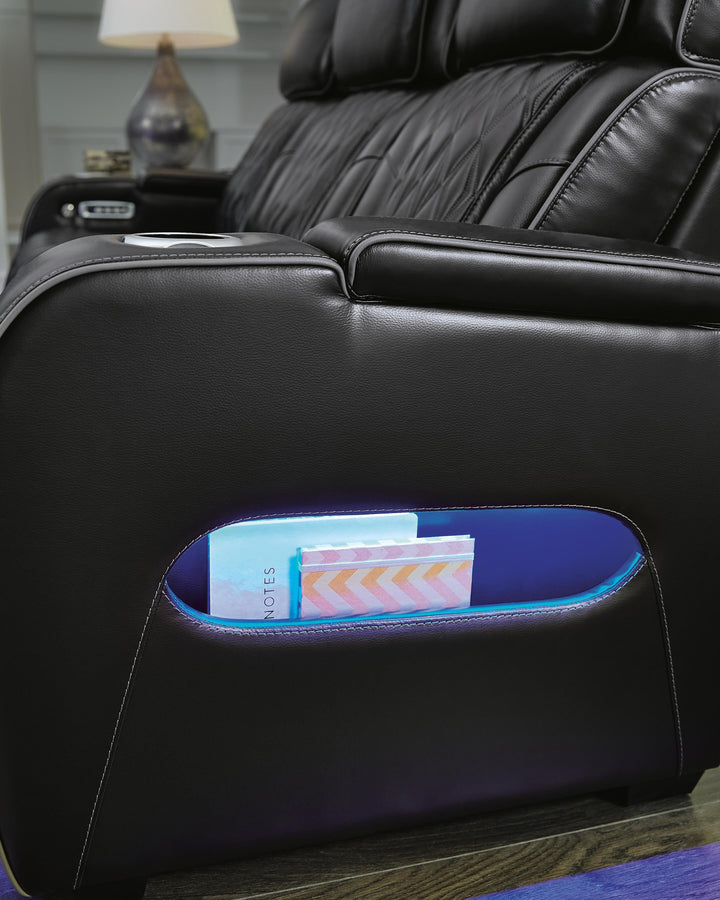 Boyington Power Reclining Loveseat with Console - Black (11)