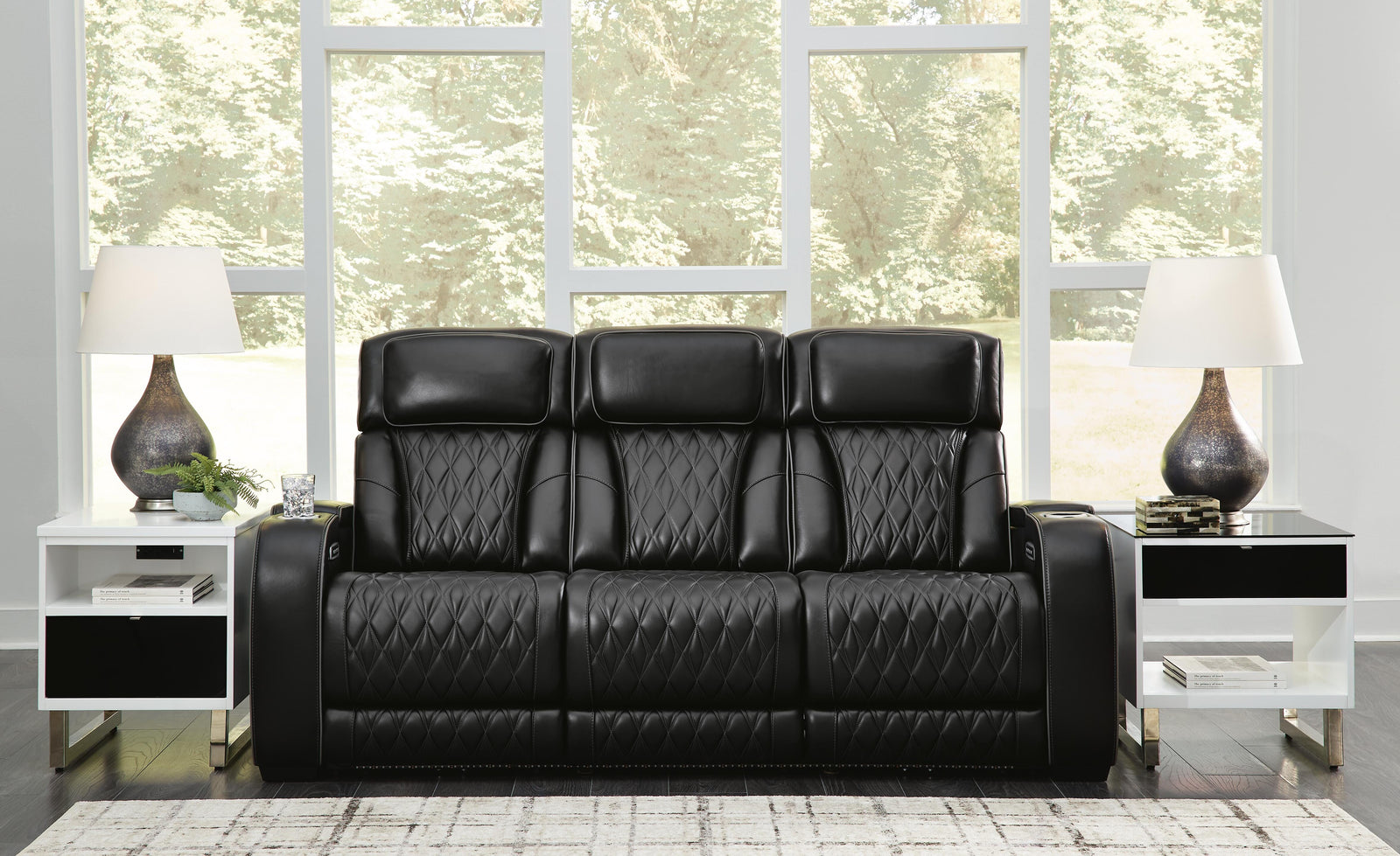Boyington Power Reclining Sofa - Black (8)
