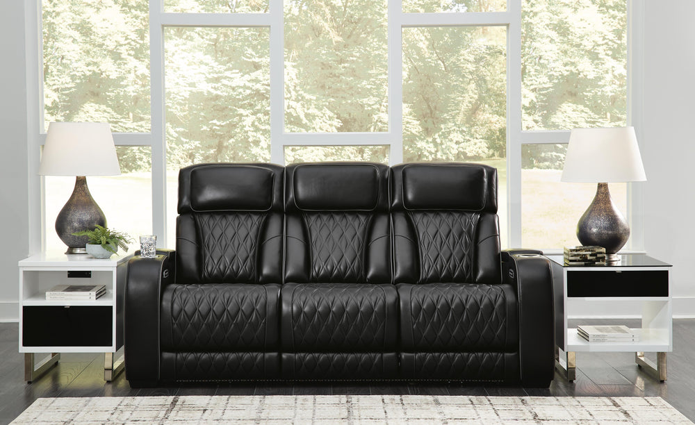Boyington Power Reclining Sofa - Black (8)