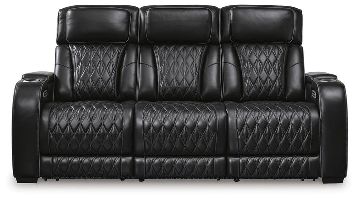Boyington Power Reclining Sofa - Black (1)