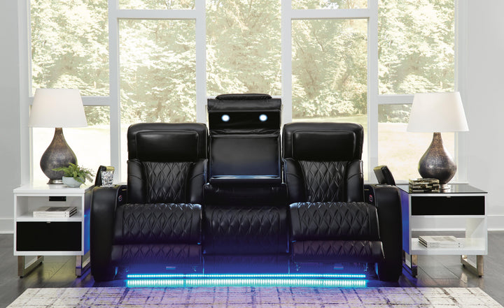 Boyington Power Reclining Sofa - Black (9)