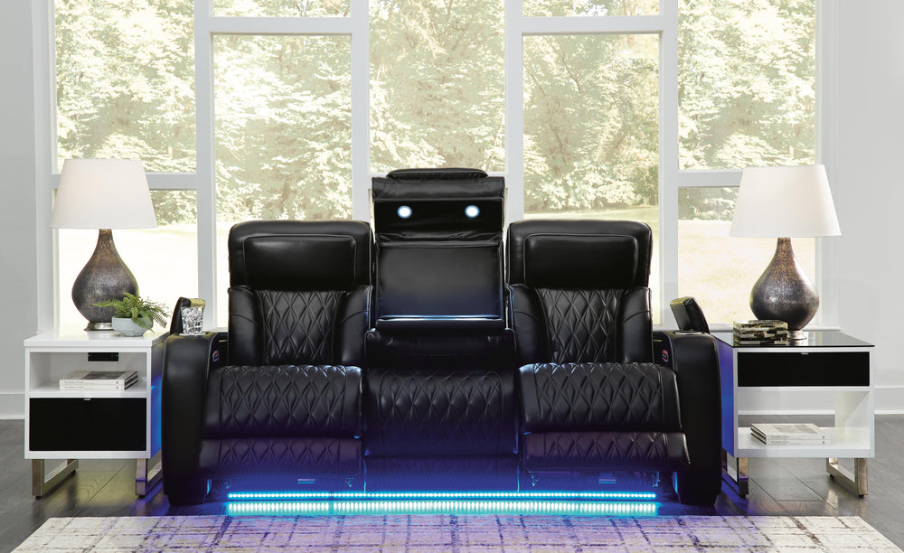 Boyington Power Reclining Sofa - Black (9)