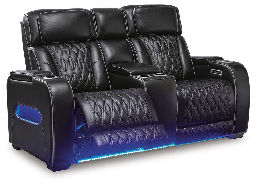 Boyington Power Reclining Loveseat with Console - Black (5)