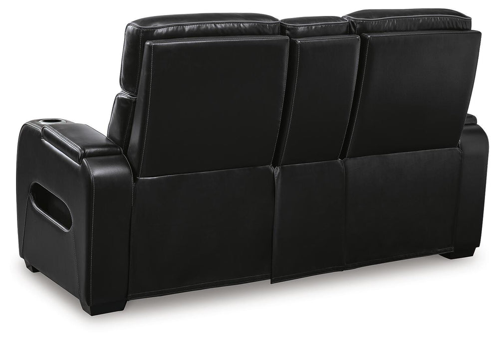 Boyington Power Reclining Loveseat with Console - Black (7)