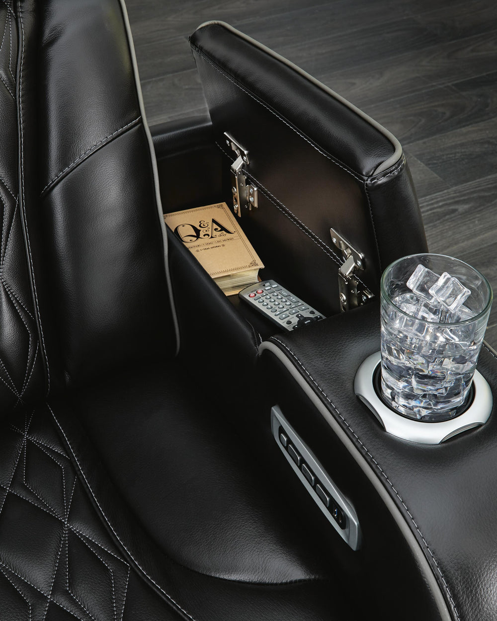 Boyington Power Reclining Loveseat with Console - Black (12)