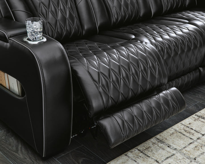 Boyington Power Reclining Loveseat with Console - Black (14)