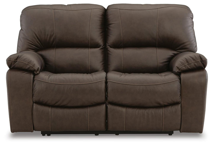 Leesworth Power Reclining Loveseat - Dark Brown (4)
