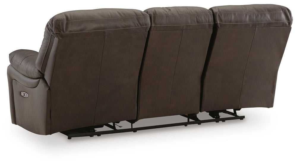 Leesworth Power Reclining Sofa - Dark Brown (6)